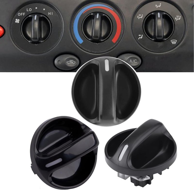 Danbojit 3 Pack 559050C010 Tundra Control Knob Compatible with 2000 2001 2002 2003 2004 2005 2006 Toyota Tundra Climate Control Knob 55905-0C010 Air Conditioner Heater Control Switch Knob - Image 1